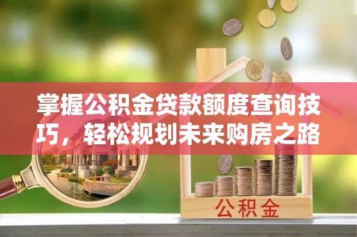 椒江掌握公积金贷款额度查询技巧，轻松规划未来购房之路