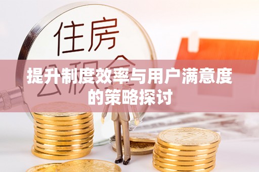 椒江提升制度效率与用户满意度的策略探讨